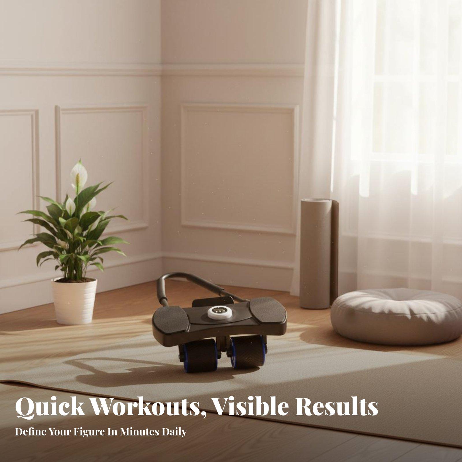 Ab Roller Wheel With Elbow Support - Core Exercise Equipment Abdominal Roller Wheel